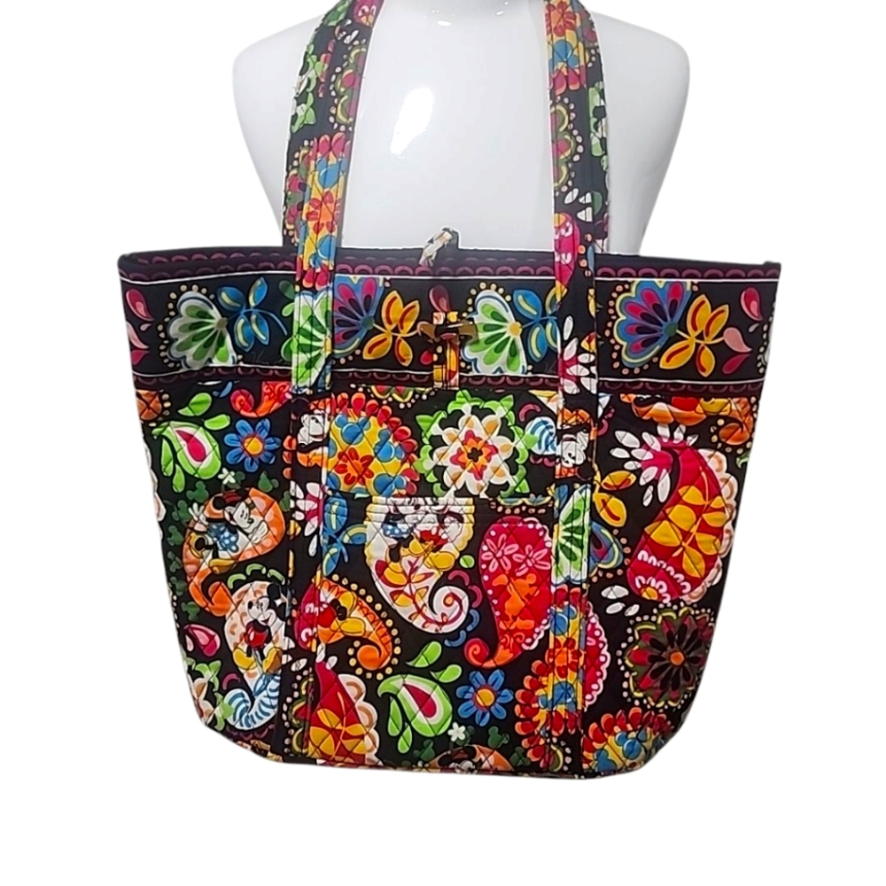 RETIRED Paisley Pattern Vera Bradley Disney Mickey Minnie Mouse Tote Bag